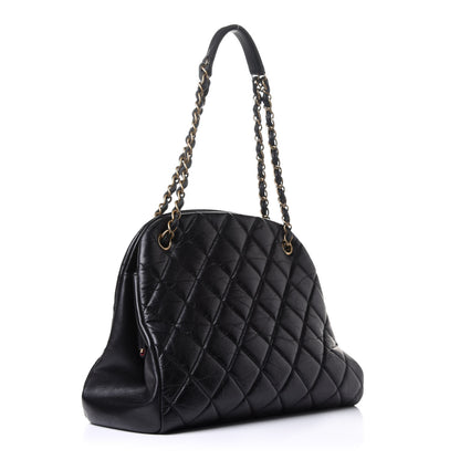 Chanel Aged Calfskin Large Just Mademoiselle Bowling Bag Black 2 of 12