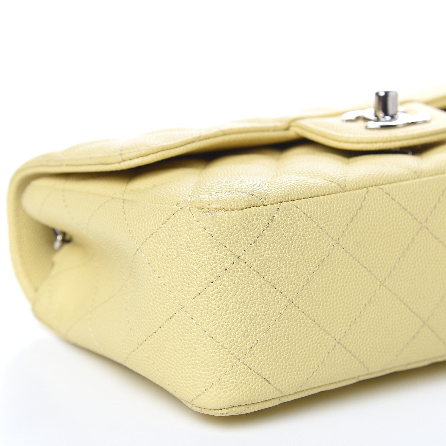 Chanel Caviar Quilted Mini Rectangular Flap Light Yellow 11 of 18