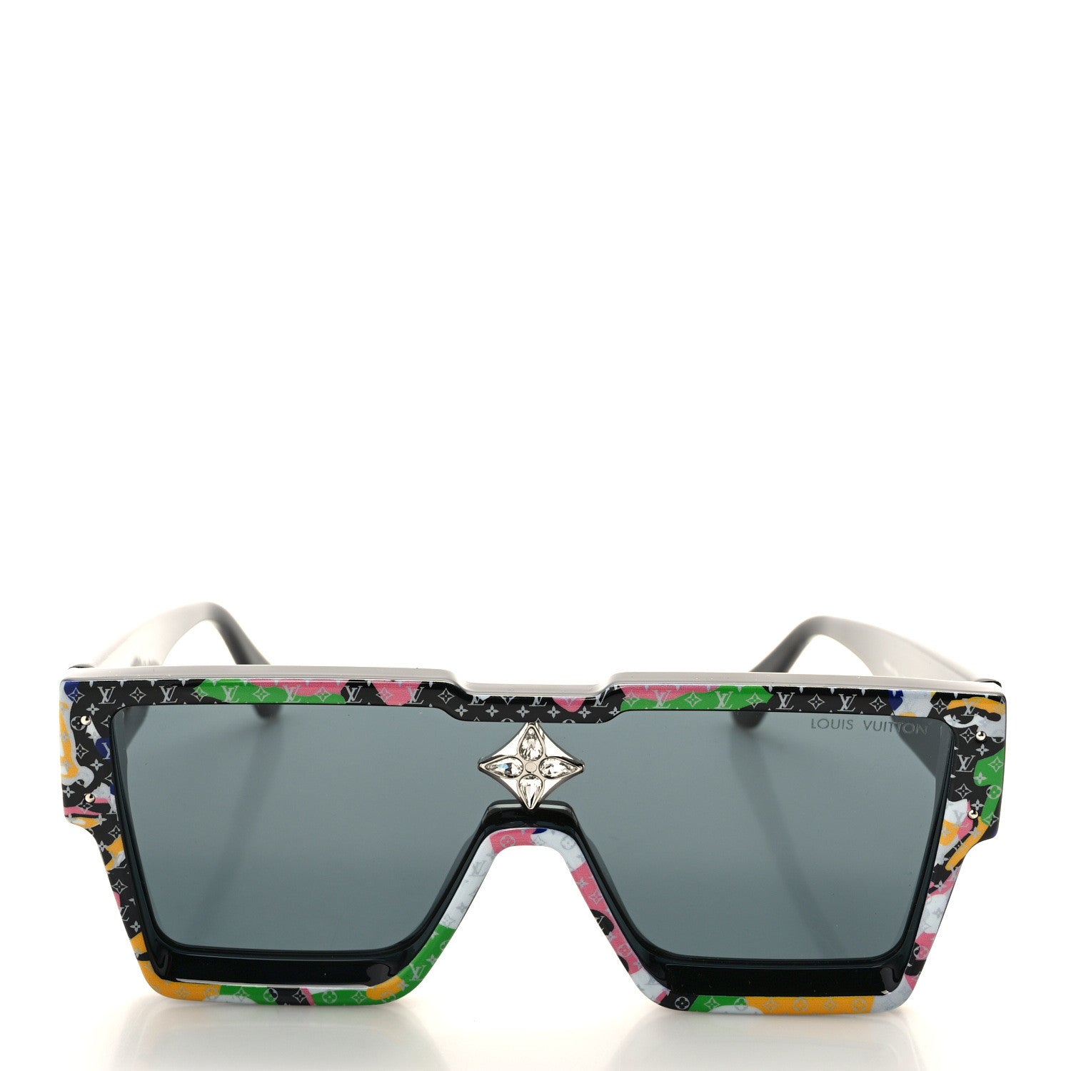 Louis Vuitton Acetate Swarovski Monogram Portrait Crystal Cyclone Sunglasses Z2031W Multicolor 2 of 9