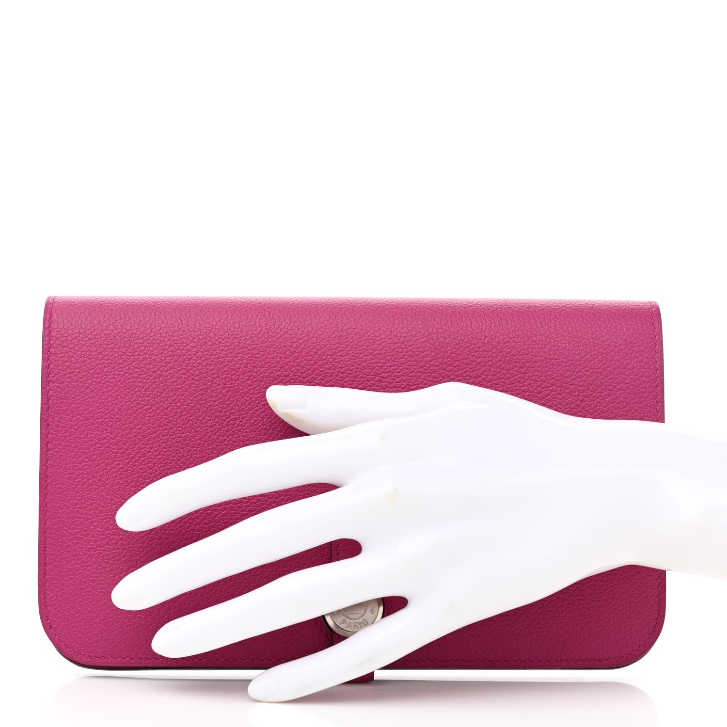 Hermes Evercolor Dogon Duo Wallet Rose Pourpre 2 of 10