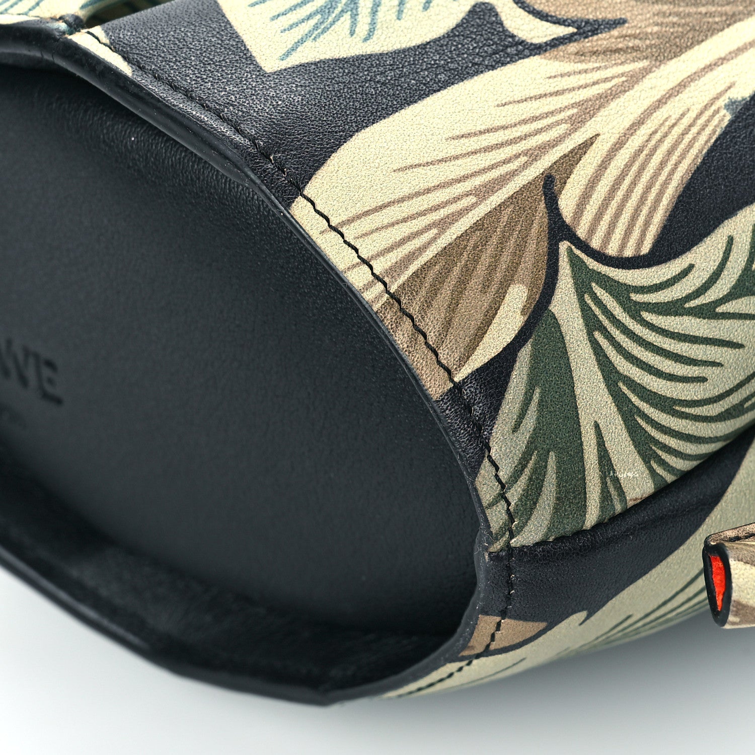 Loewe Calfskin Printed Mini Elephant Crossbody Bag Green 8 of 8