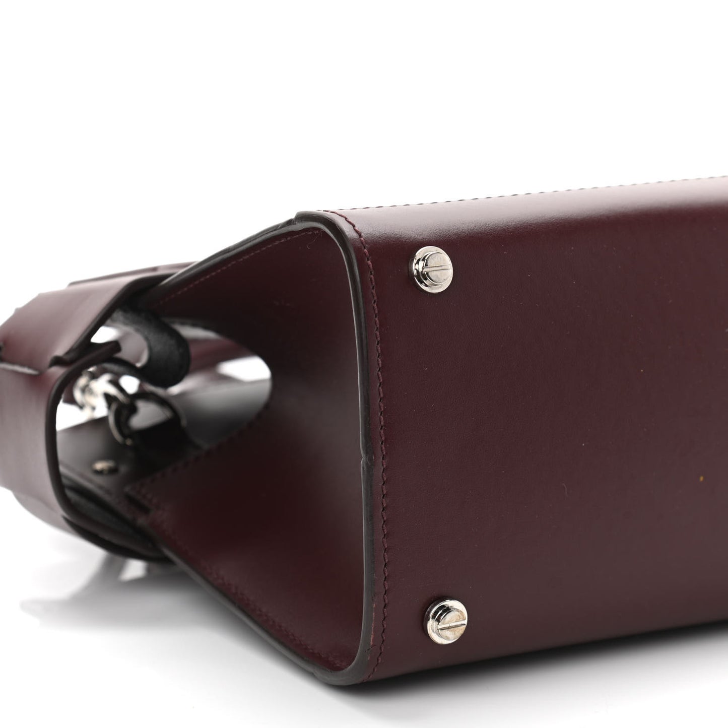 Smooth Calfskin Mini Horizon Satchel Oxblood