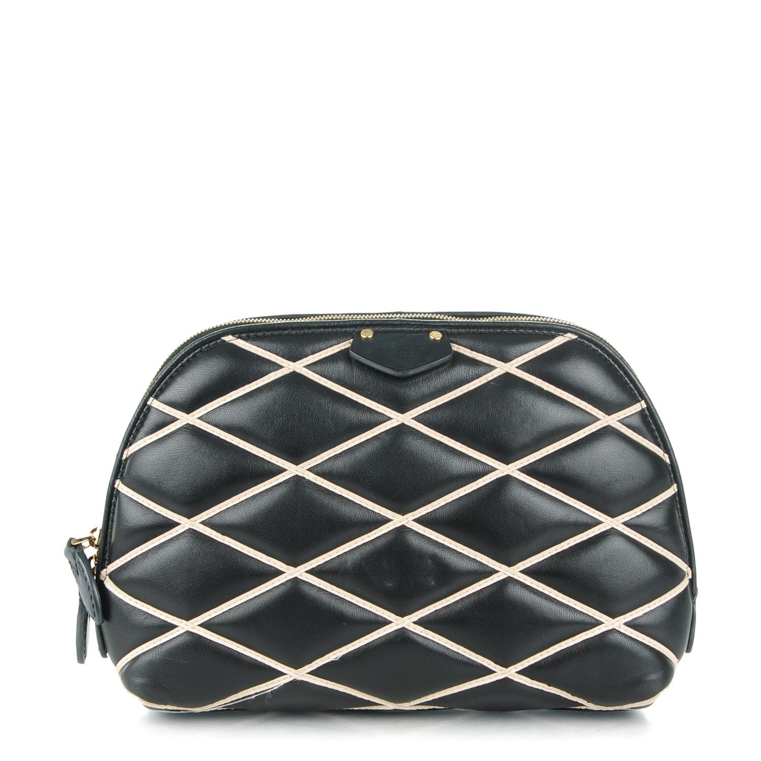 Louis Vuitton Lambskin Malletage Alma Pochette Black 1 of 8