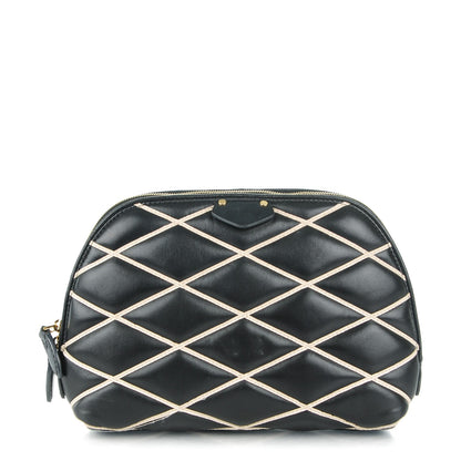 Louis Vuitton Lambskin Malletage Alma Pochette Black 1 of 8