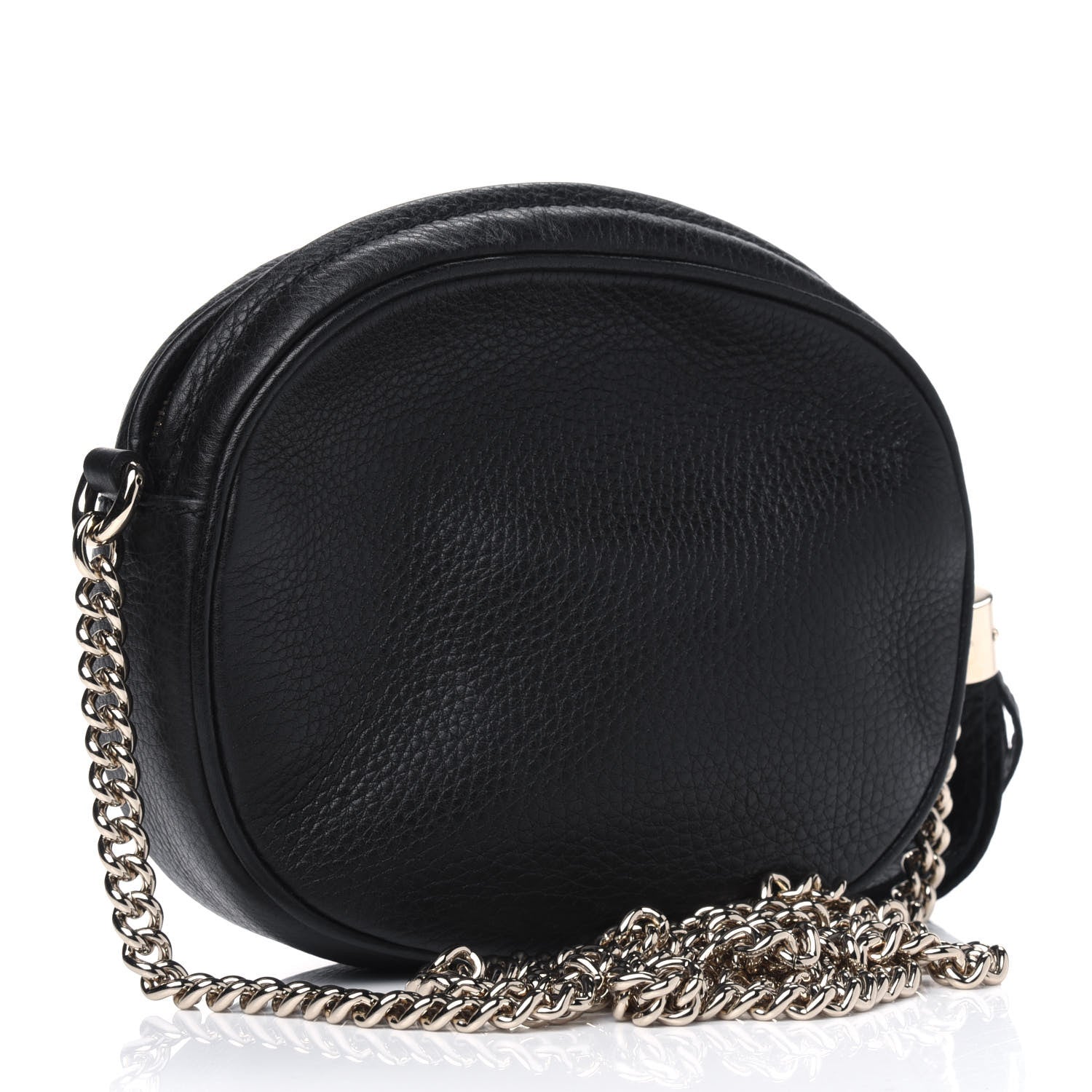 Gucci Pebbled Calfskin Mini Soho Chain Bag Black 2 of 4