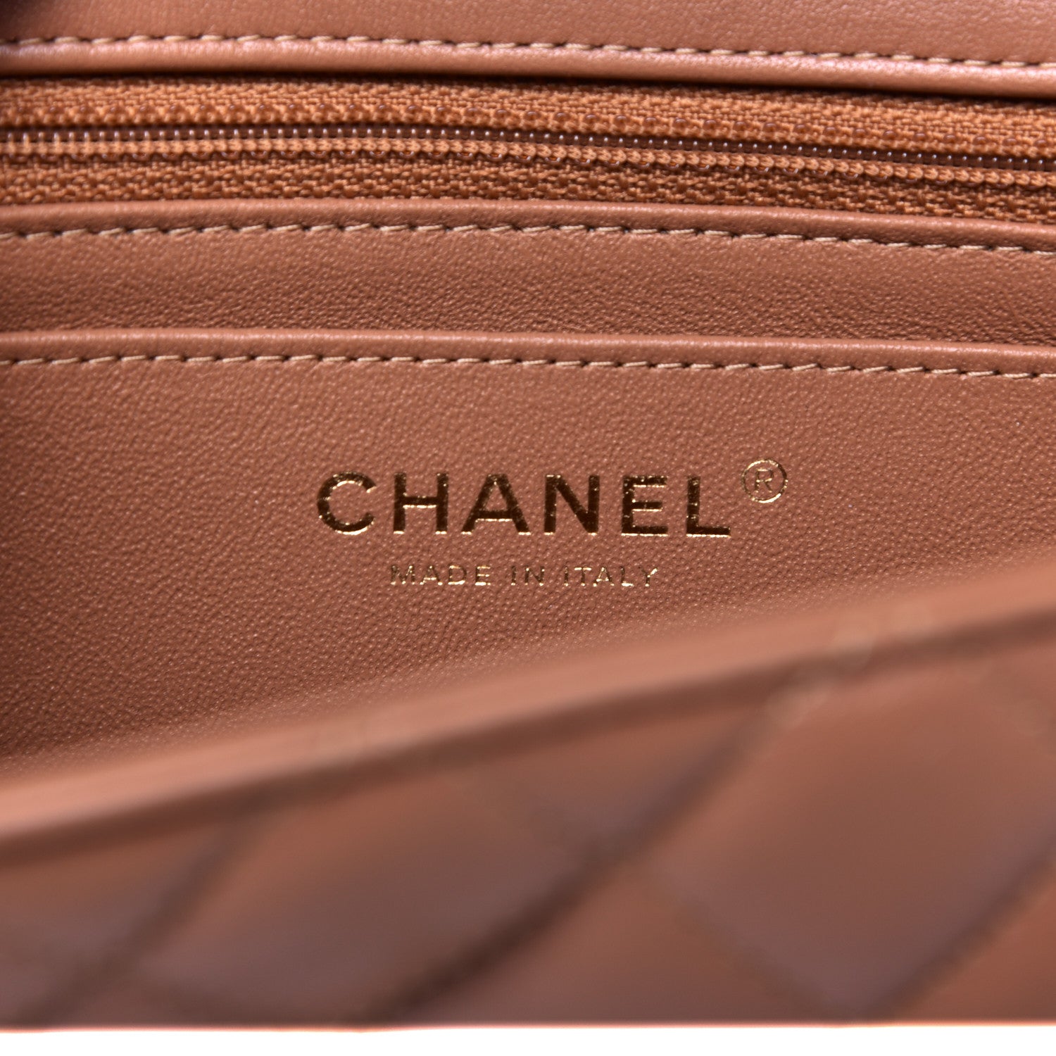 Chanel Lambskin Quilted Mini Rectangular Flap Brown 8 of 11