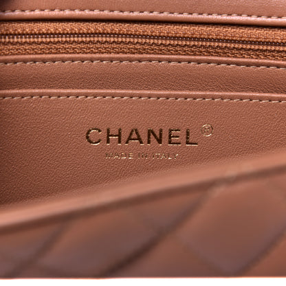 Chanel Lambskin Quilted Mini Rectangular Flap Brown 8 of 11