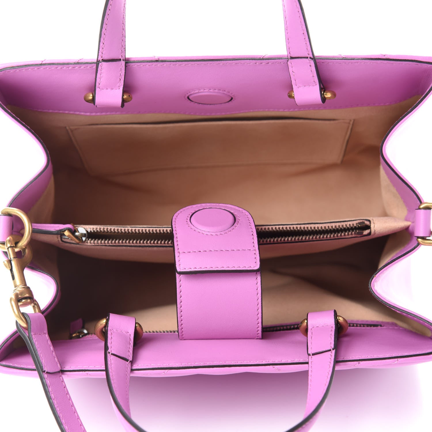 Gucci Calfskin Matelasse Small GG Marmont Tote Candy Mousse 5 of 10