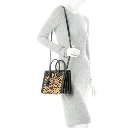 Saint Laurent Pony Hair Leopard Print Baby Sac De Jour Black 2 of 6