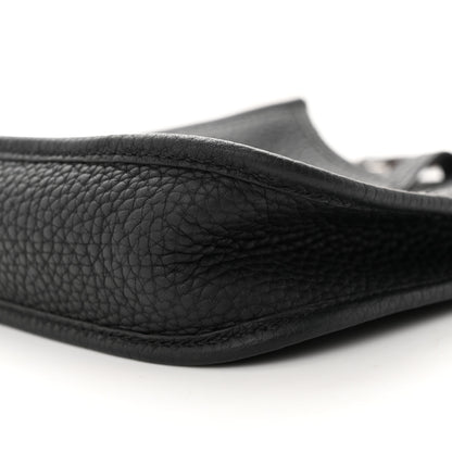 Hermes Taurillon Clemence Amazone Sangle Cavale Evelyne TPM Black Noisette 10 of 11