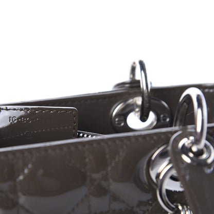 Christian Dior Patent Cannage Medium Lady Dior Dark Brown 8 of 9