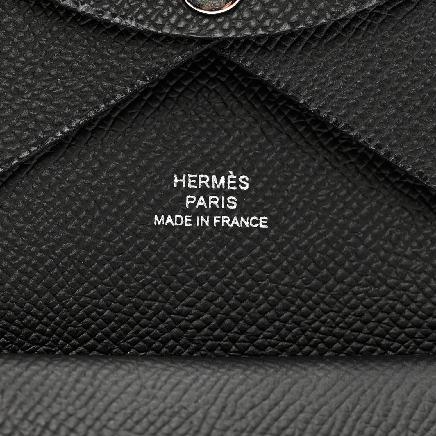 Hermes Epsom Calvi Duo Card Case Black 6 of 7