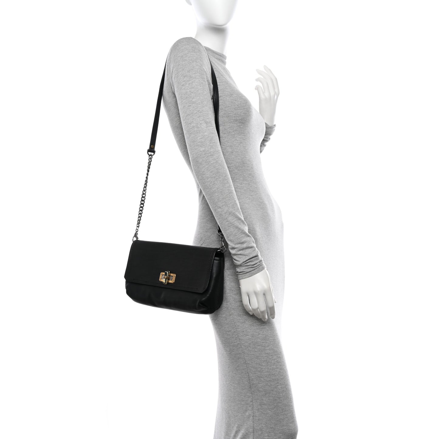 Calfskin Large Happy Cross Body Black