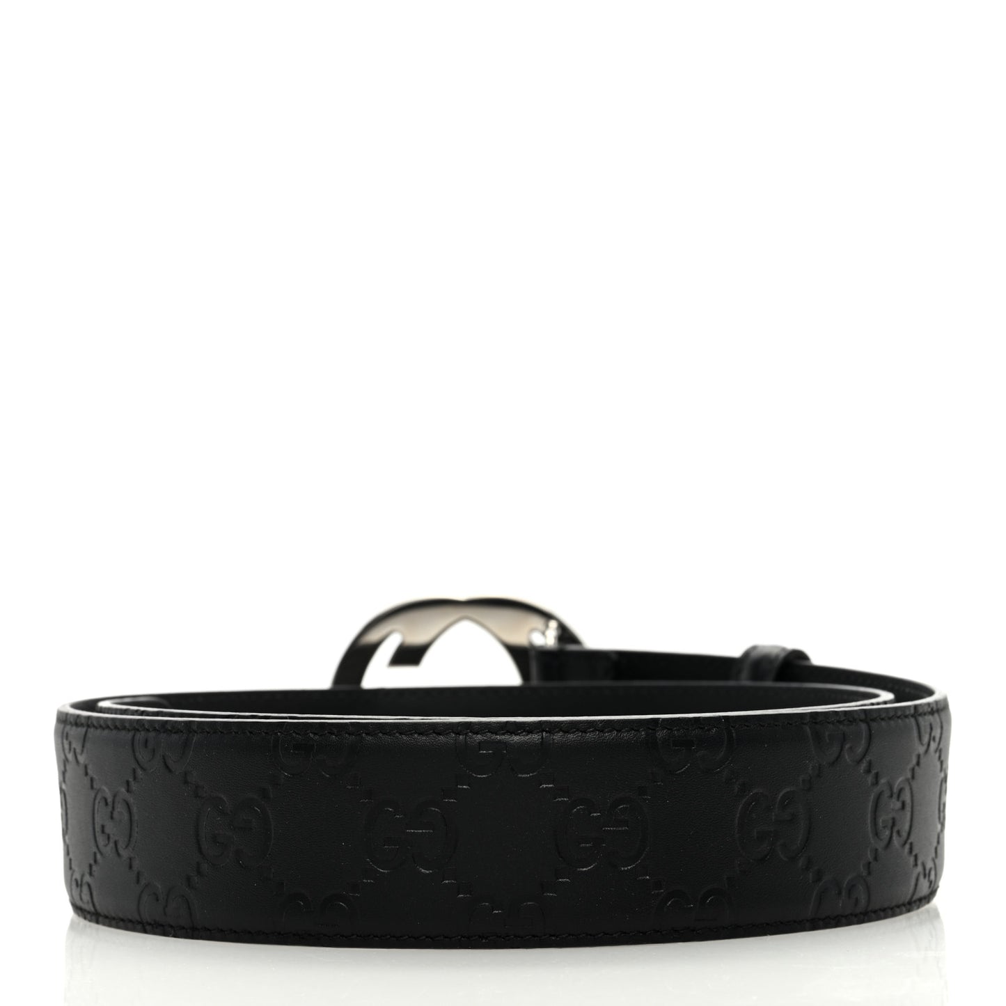 Guccissima Signature Interlocking G 40mm Belt 85 34 Black