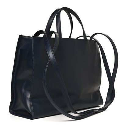 Telfar Vegan Leather Medium Shopping Bag Navy 3 of 14
