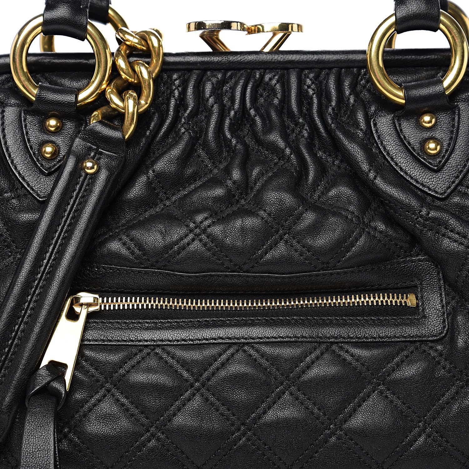Marc Jacobs Calfskin Quilted Stam Black 9 of 9