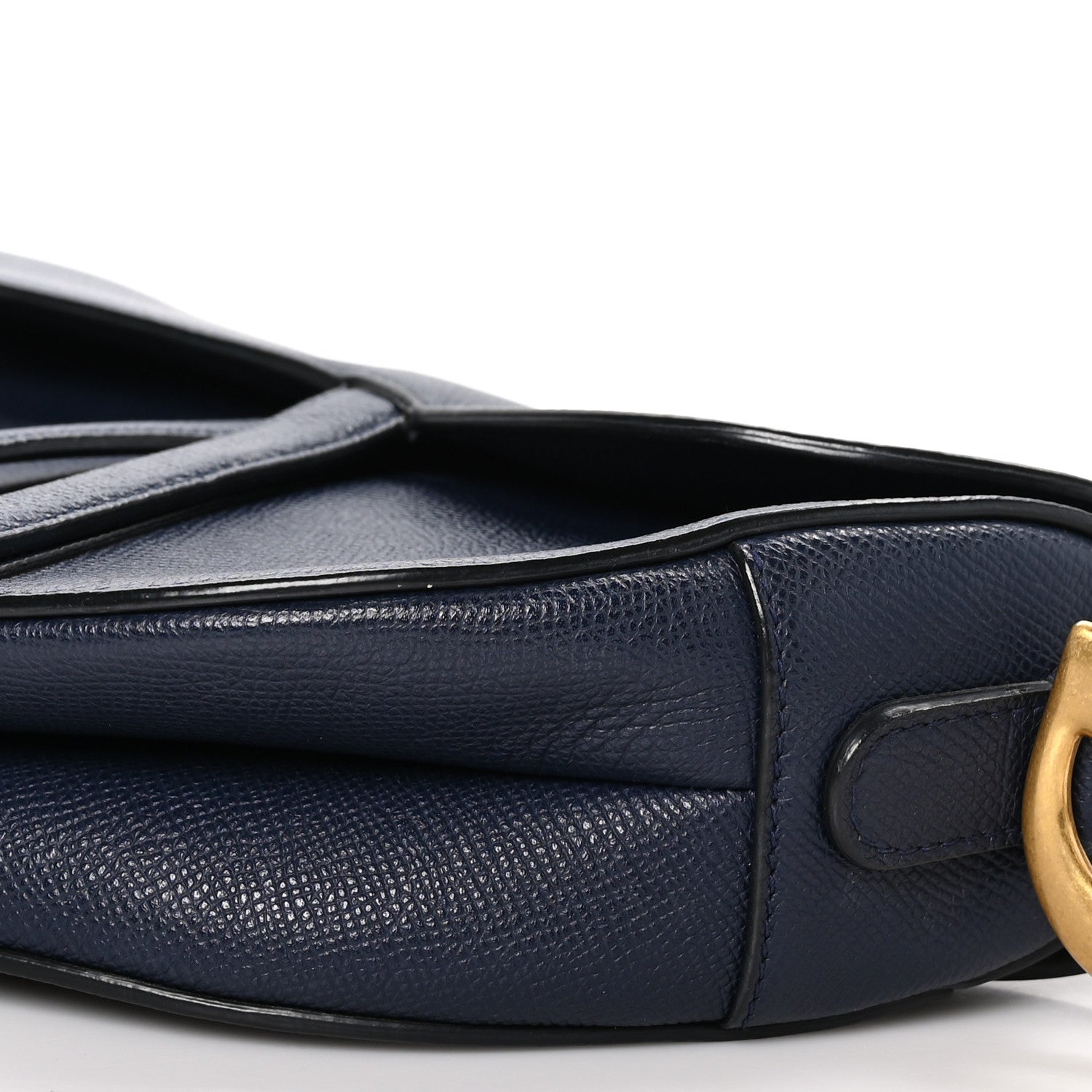 Christian Dior Grained Calfskin Saddle Bag Navy 10 of 10