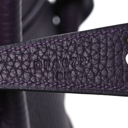 Hermes Taurillon Clemence Lindy 26 Raisin 7 of 11
