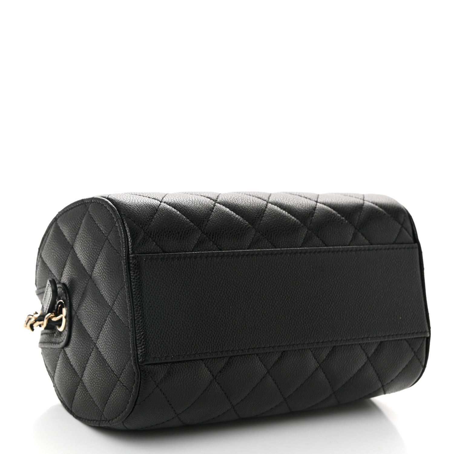 Chanel Caviar Quilted Barrel Clutch With Chain Black 4 of 11