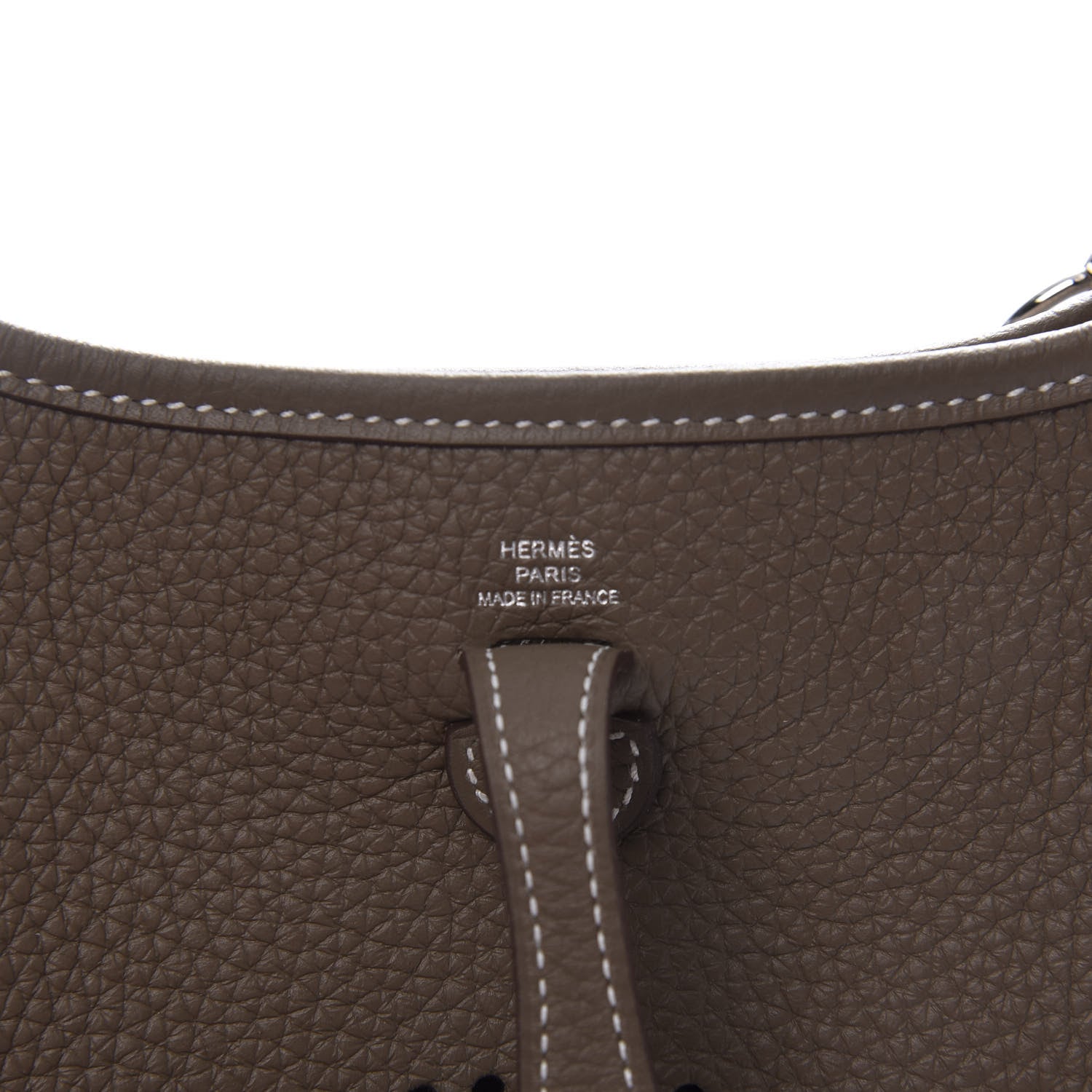 Hermes Taurillon Clemence Amazone Evelyne TPM Etoupe Bleu Indigo 9 of 10