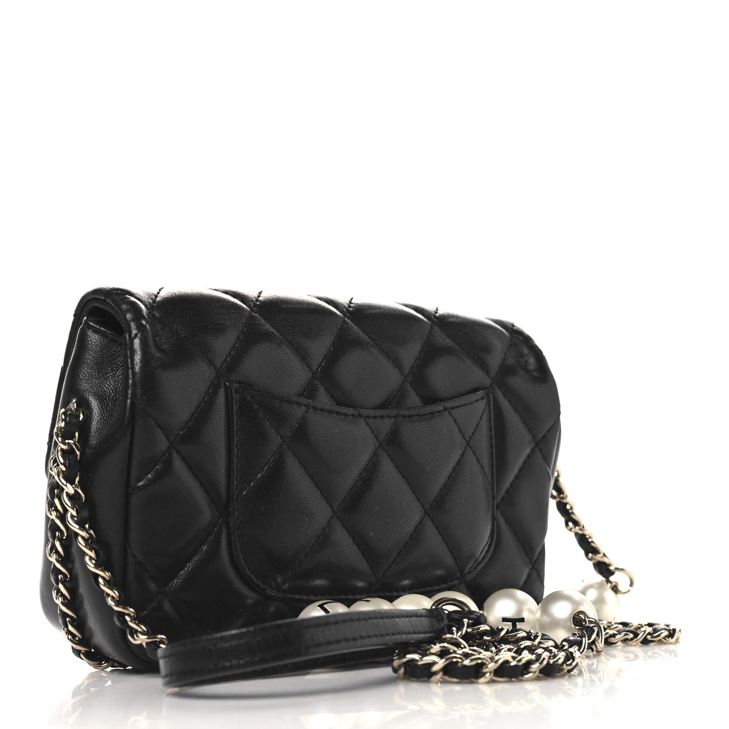 Lambskin Quilted Mini My Precious Flap Black