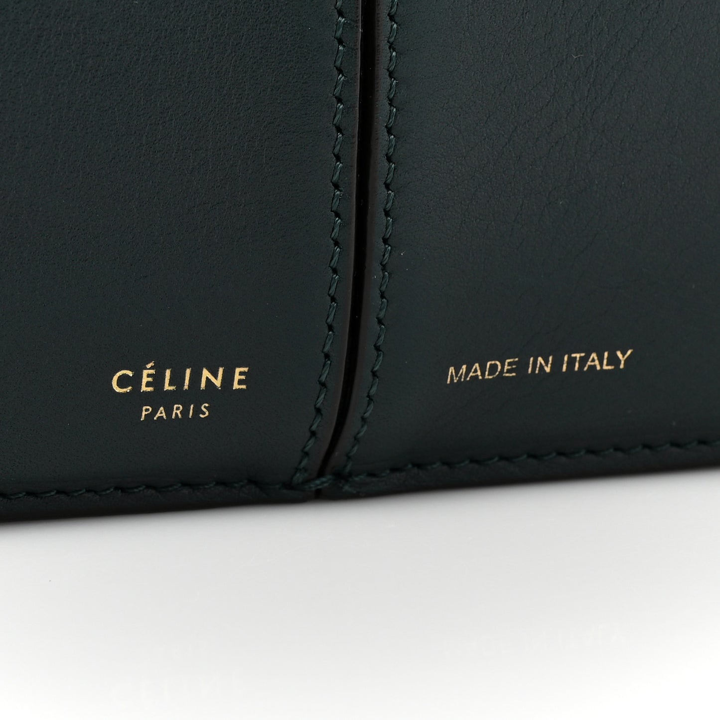 Smooth Calfskin Tri-Fold Clutch on Chain Bottle Green