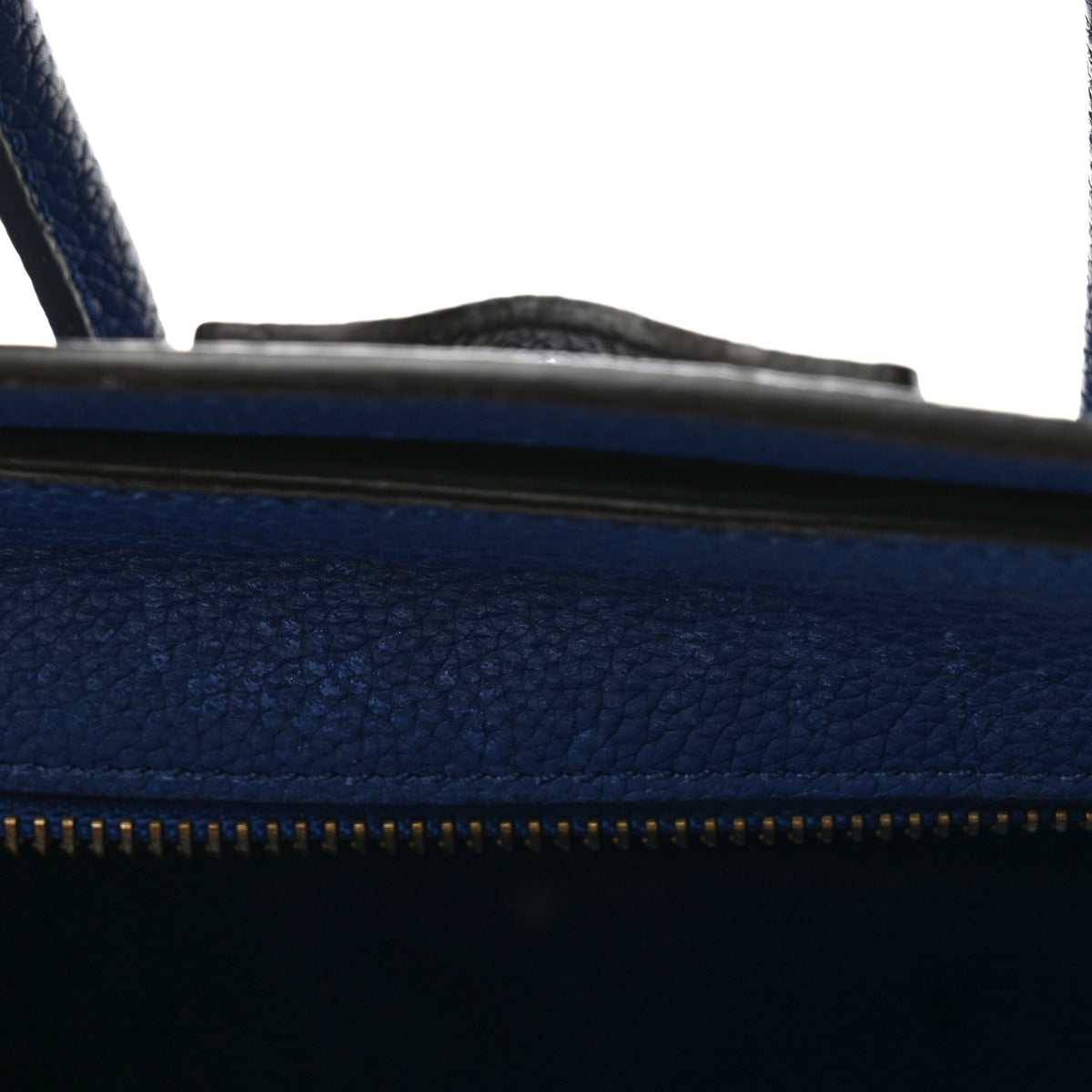 Drummed Calfskin Nano Luggage Indigo
