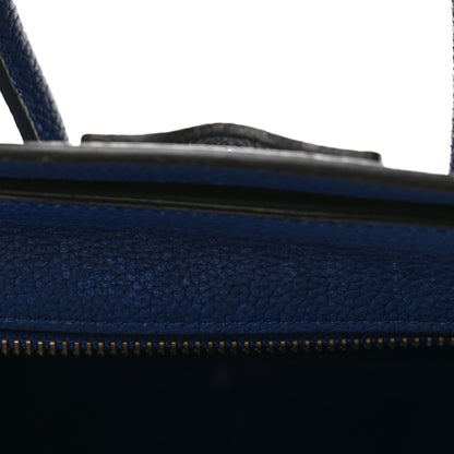 Celine Drummed Calfskin Nano Luggage Indigo 12 of 13