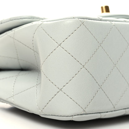 Chanel Lambskin Quilted Mini Sweet Camellia Flap Light Blue 9 of 10