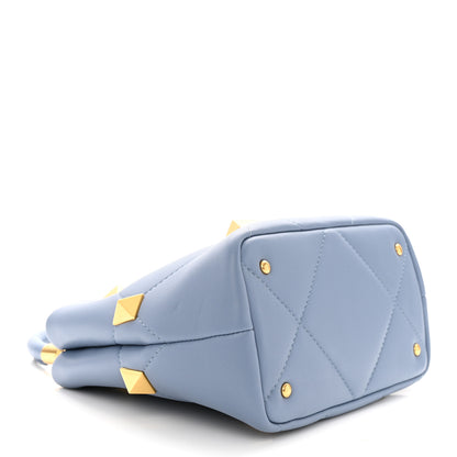 Valentino Garavani Nappa Small Roman Stud The Handle Bag Niagara 4 of 9