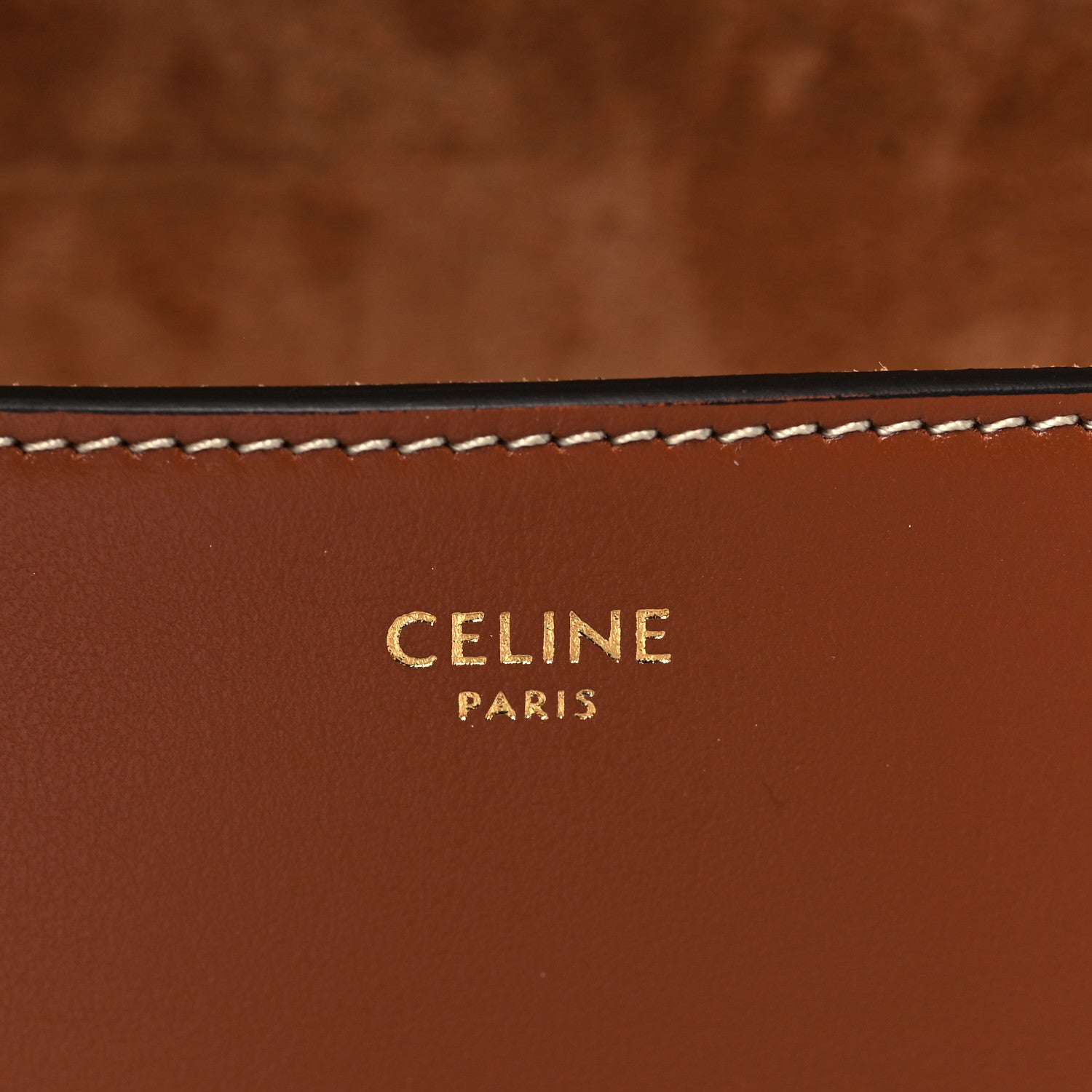 Celine Smooth Calfskin Cuir Triomphe Folco Crossbody Bag Tan 6 of 9