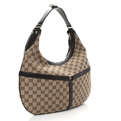 Gucci Monogram Web GG Reins Hobo Brown 3 of 16