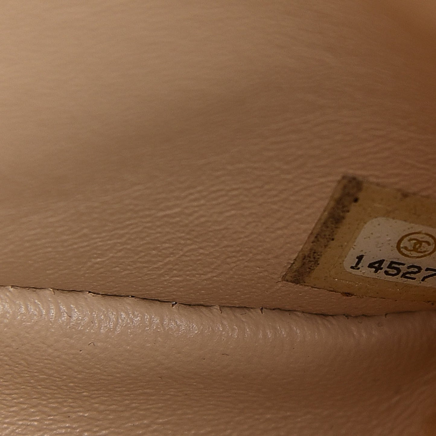 Lambskin Quilted Jumbo Double Flap Beige Clair