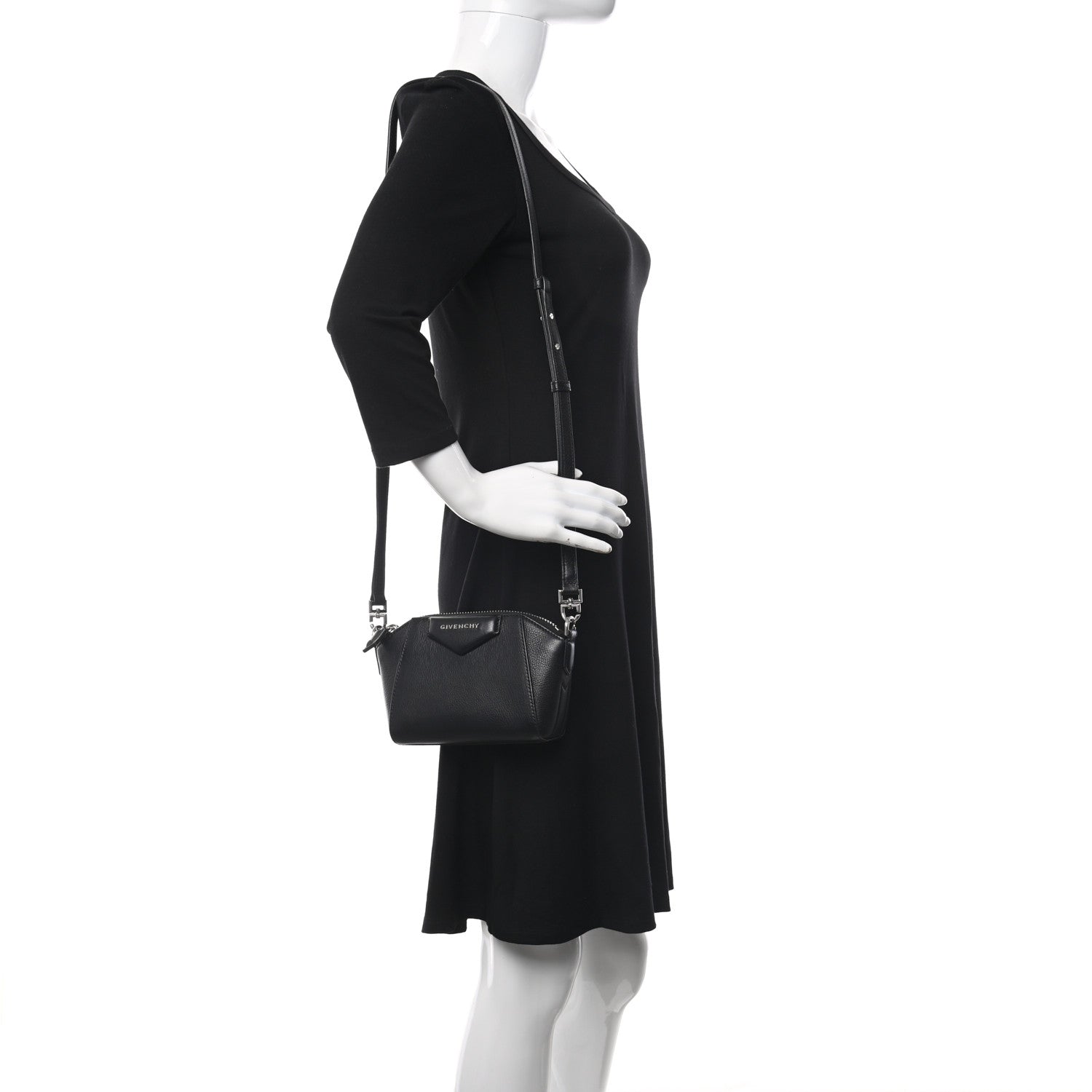 Givenchy Sugar Goatskin Nano Antigona Black 2 of 9