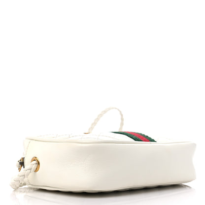 Gucci Calfskin Web Trapuntata Mini Shoulder Bag Off White 4 of 11