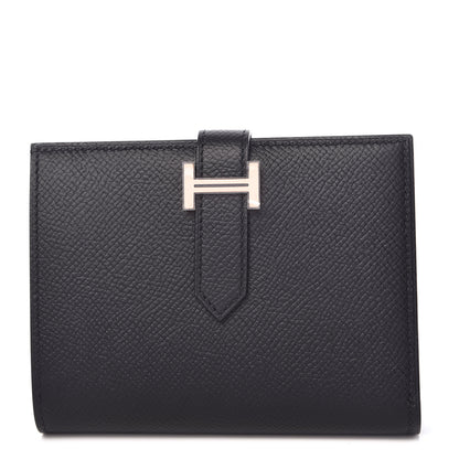 Hermes Epsom Bearn Compact Wallet Black 1 of 8