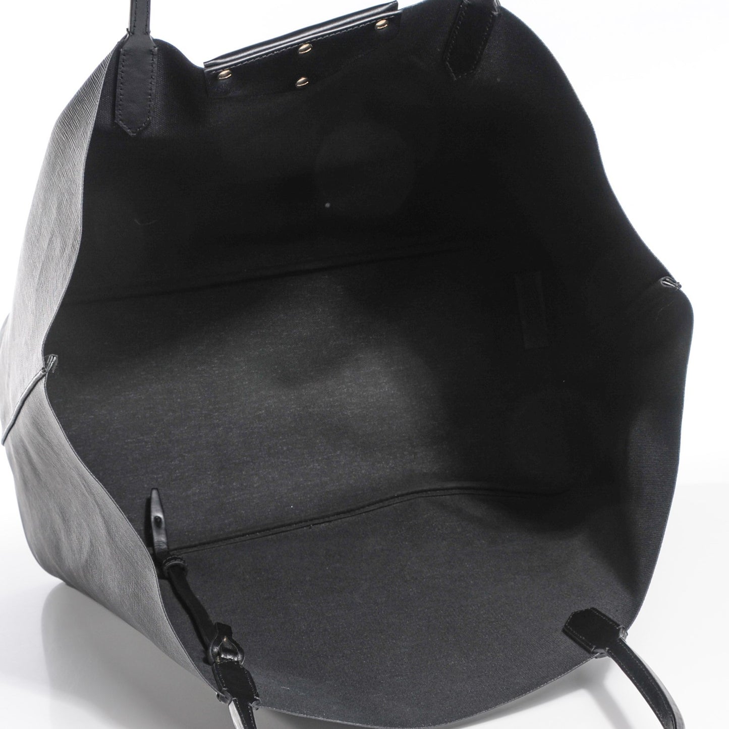 Textured Coated Canvas Print Large Antigona Tote Black