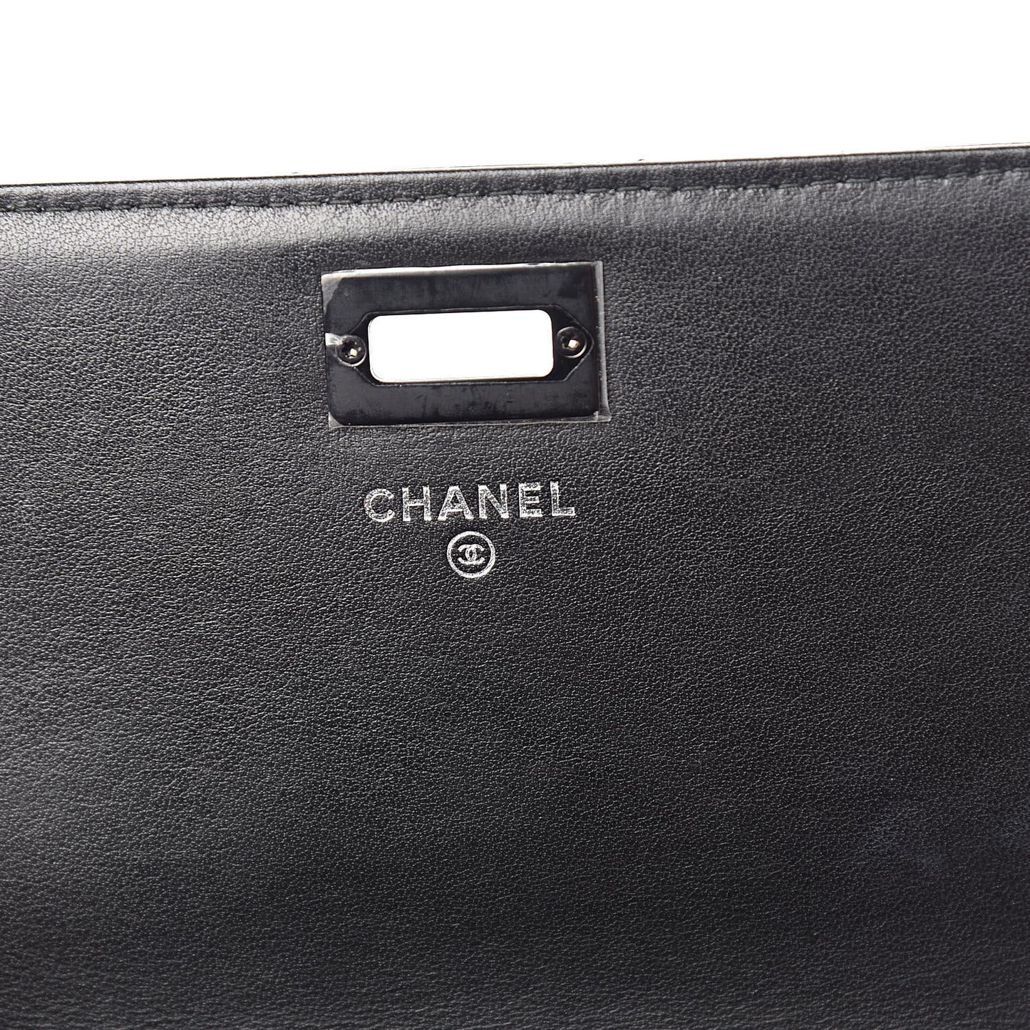 Aged Calfskin Chevron Quilted Reissue 2.55 Square Wallet On Chain WOC So Black