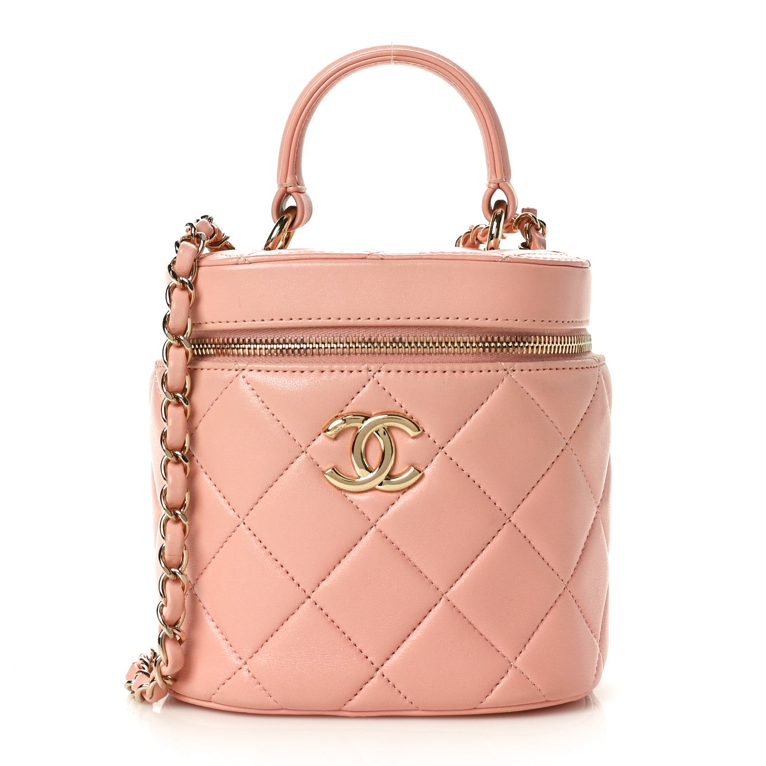 Chanel Lambskin Quilted Trendy Vanity Case Pink 1 of 10
