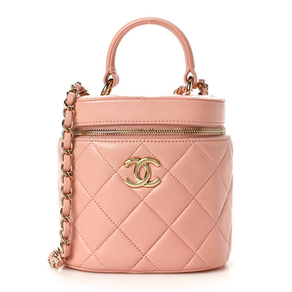 Chanel Lambskin Quilted Trendy Vanity Case Pink 1 of 10