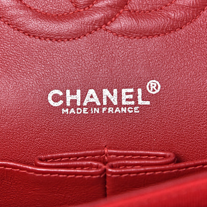 Chanel Jersey Quilted Medium Double Flap Bijoux Chain Red 6 of 10