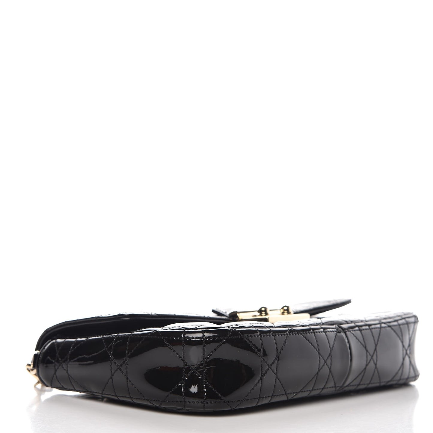 Patent Cannage Miss Dior Promenade Pouch Black