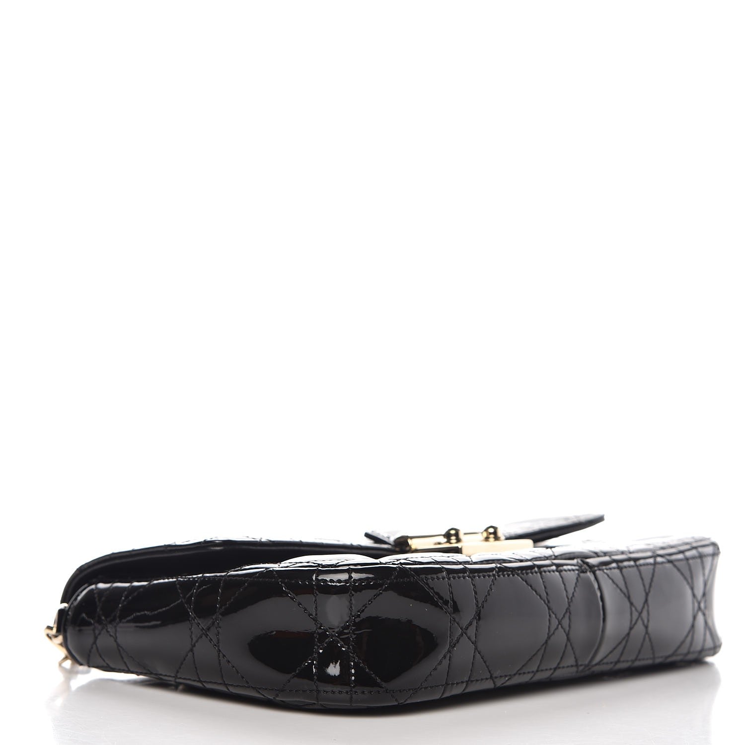 Christian Dior Patent Cannage Miss Dior Promenade Pouch Black 5 of 8