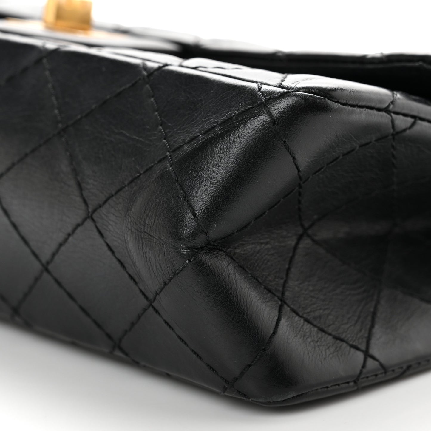Aged Calfskin Quilted 2.55 Reissue 225 Flap Black