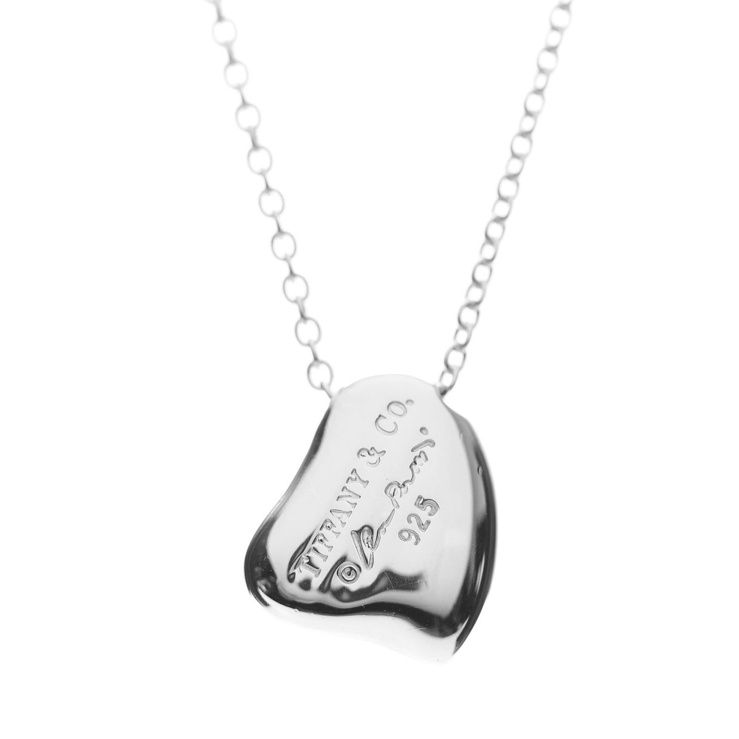 Sterling Silver 11mm Elsa Peretti Full Heart Pendant Necklace