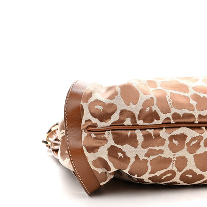 Fendi Jacquard Leopard Print Chef Shopping Tote Bag Brown 9 of 10