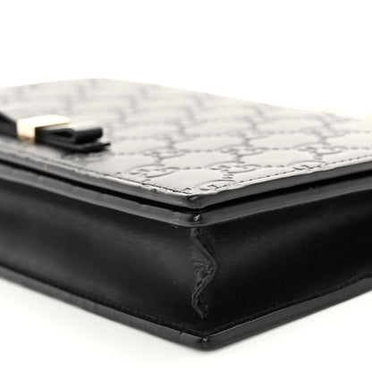 Gucci Guccissima Signature Bowy Chain Wallet Black 9 of 9