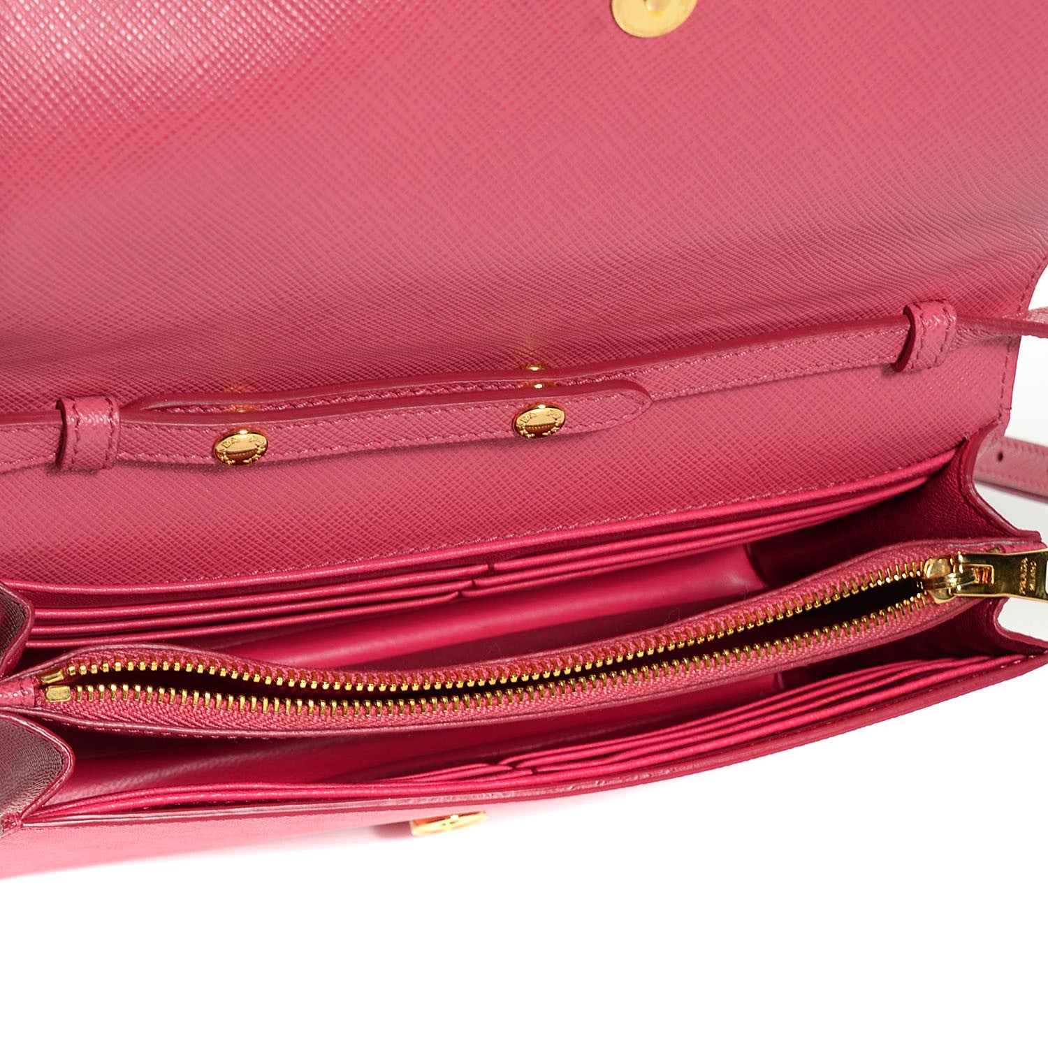 Prada Saffiano Lux Bow Crossbody Bag Peonia Geranio 5 of 9