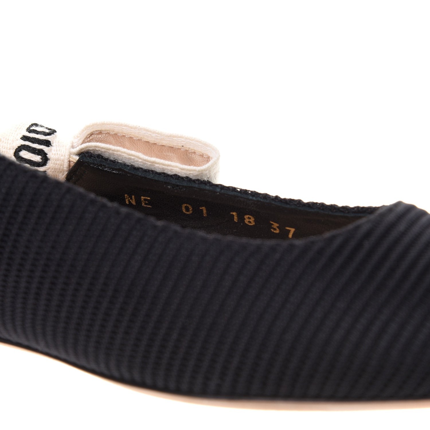 Christian Dior Technical Canvas Ribbon J'Adior Slingback Ballet Flats 37 Black 8 of 8