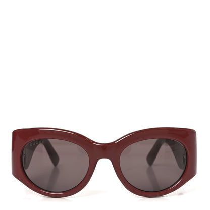 Gucci Marmont Monocolor 53mm Round Sunglasses GG1544S Burgundy Brown 2 of 7